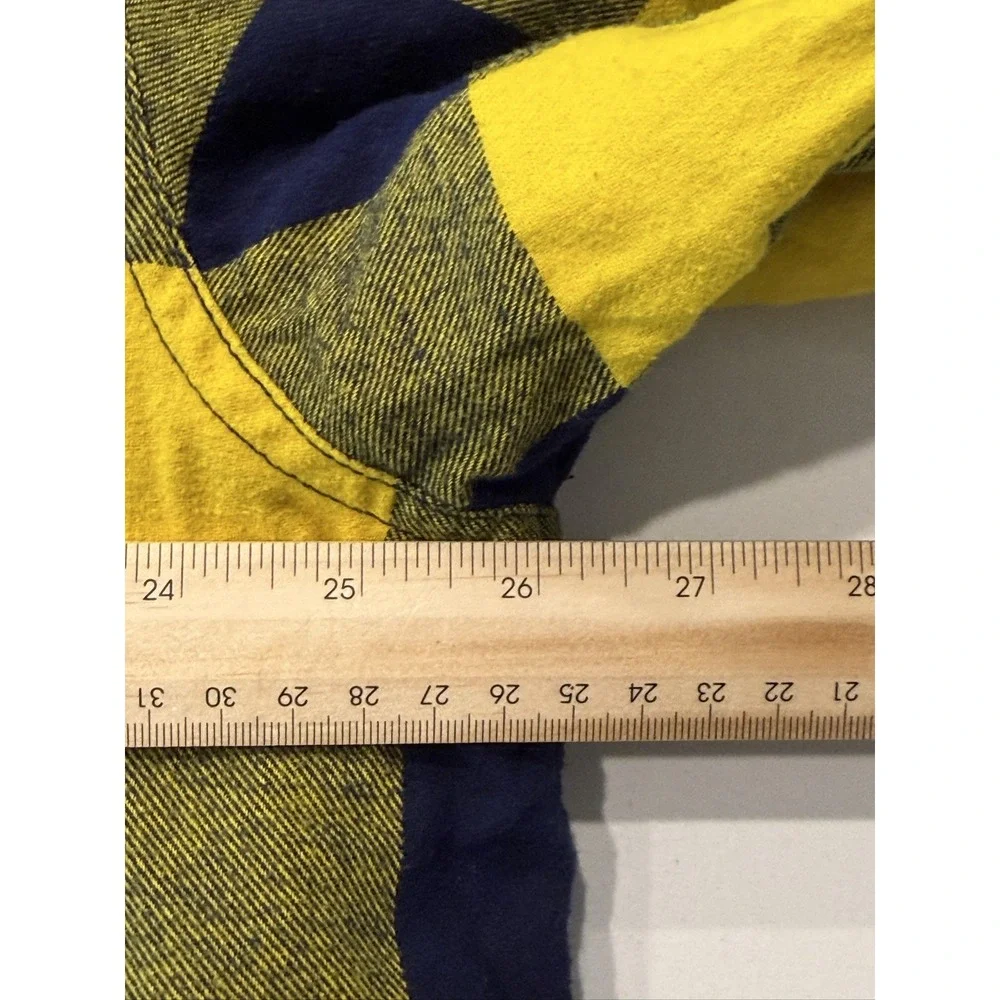 Wolverine Hastings Sherpa Lined Full Zip Shirt Jacket Mens XL Yellow Plaid